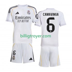 Billige Fotballdrakter Real Madrid Camavinga 6 Barn Hjemmedraktsett 2025/26 Kortermet